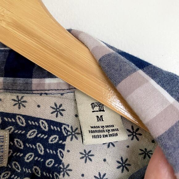 Scotch & Soda 100% Cotton Plaid Long Sleeve Button Up Flip Cuff Shirt Medium - Picture 4 of 7